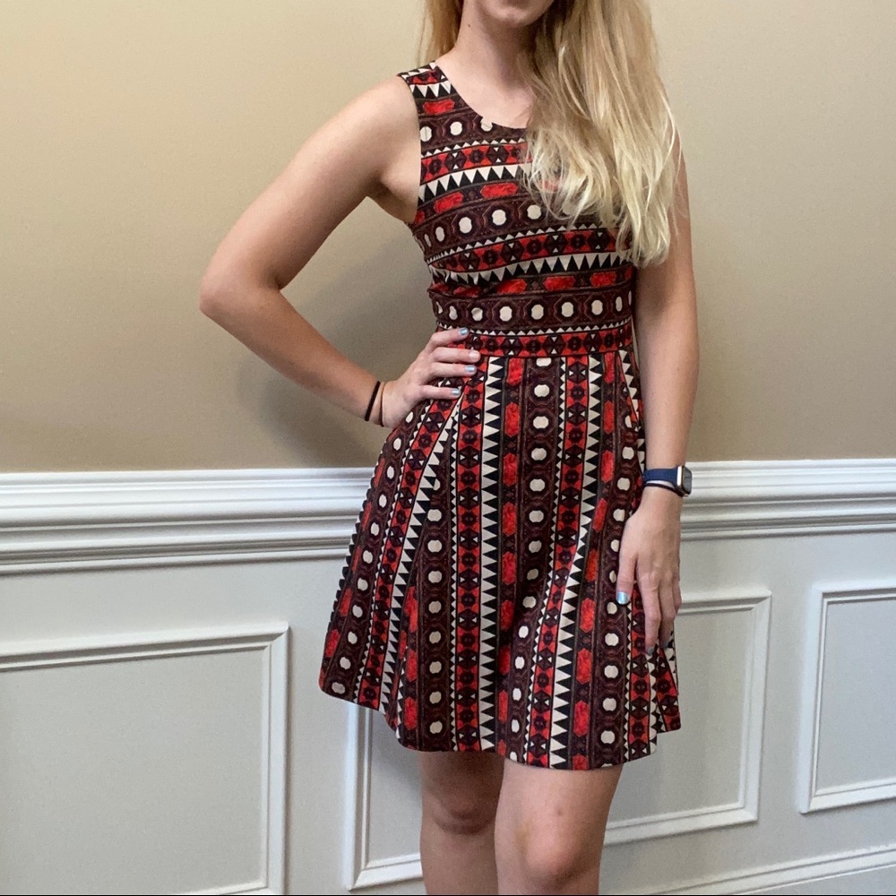 Aztec pattern dress
